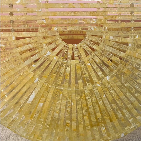 Cult Gaia Yellow Arc Bag/Acrylic Clutch - Picture 2 of 6